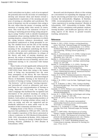 Nursing theories and practice