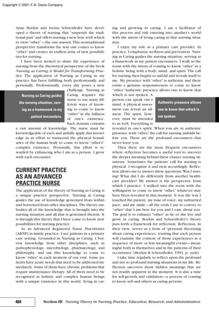 Nursing theories and practice