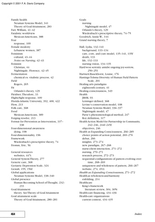 Nursing theories and practice