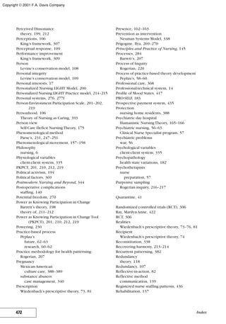 Nursing theories and practice