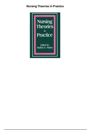 Nursing theories in practice pdf