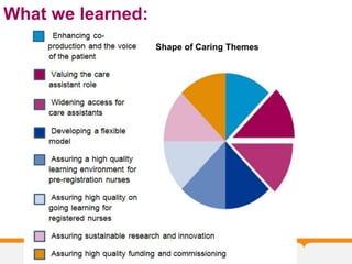 What we learned:
Shape of Caring Themes
 