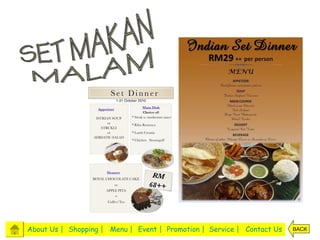 About Us | Shopping | Menu | Event | Promotion | Service | Contact Us   BACK
 