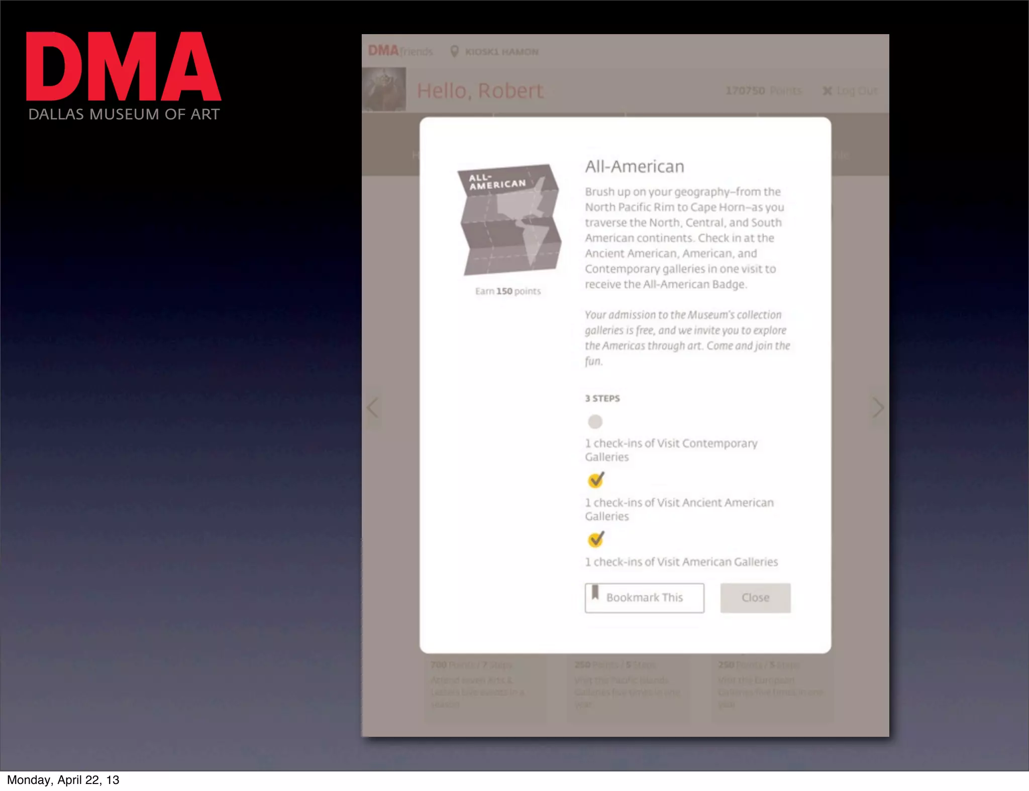 DALLAS MUSEUM OF ART




Monday, April 22, 13
 