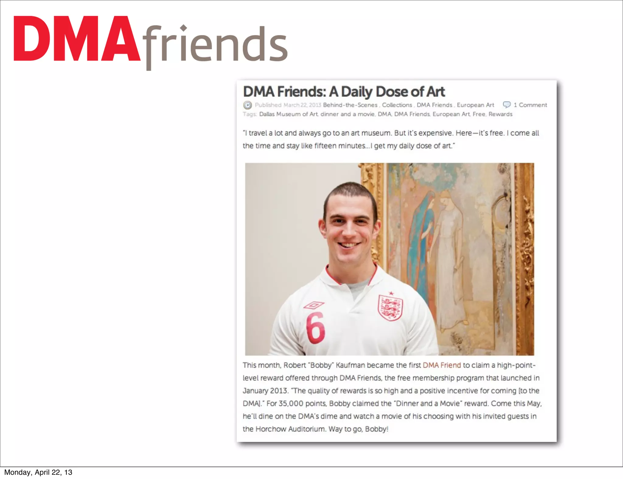 and engagement with art




Monday, April 22, 13
 