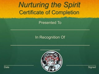 Nuturing Spirit Example Nurturing the spirit | PPSX