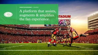 CONNECTED ENVIRONMENT / VENUENEXT
A platform that assists,
augments & ampliﬁes
the fan experience.
 