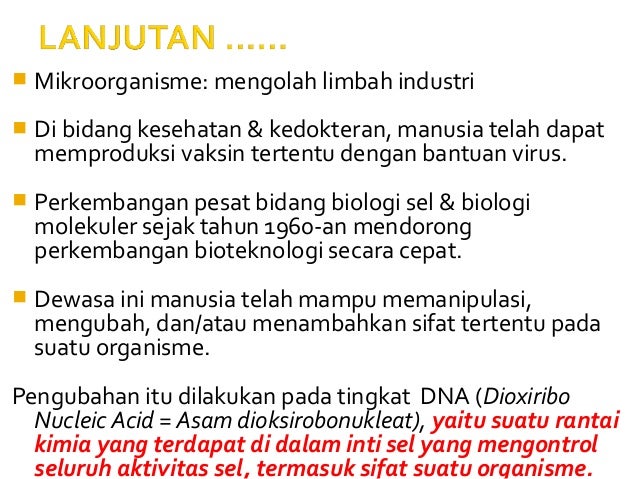 BIOTEKNOLOGI BIOTEKNOLOGI