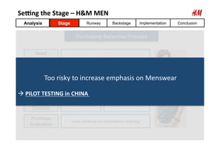 SeAng	
  the	
  Stage	
  –	
  H&M	
  MEN	
  	
  
    Analysis                    Stage                 Runway             ...