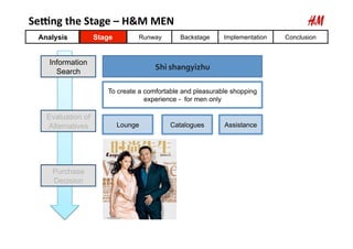 SeAng	
  the	
  Stage	
  –	
  H&M	
  MEN	
  	
  
   Analysis          Stage         Runway          Backstage    Implement...