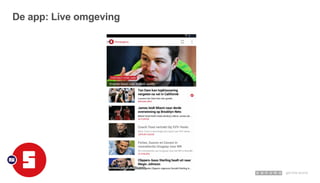 De app: Live omgeving
 
