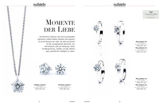 momente 
der liebe 
Die Moments Collection des Schmuckherstellers 
Capolavoro verleiht tiefsten Gefühlen eine Sprache: 
Es ist die Sprache der Liebe. Sie dient als Symbol 
für alle unvergesslichen Momente, vom 
Kennen lernen über die Verlobung, Heirat, 
Familien gründung, Jubiläen und alle weiteren 
ganz persönlichen Highlights im Leben. 
54 SCHMUCK SCHMUCK 55 
www.capolavoro.de 
Anhänger „Classico“ 
750er Weißgold; 
5er Krappe, Brillant 0,50 ct 
Preis 2.750,– Euro 
Ohrstecker „Classico“ 
750er Weißgold; 
5er Krappe, Brillant 0,50 ct 
Preis 1.838,– Euro 
Ring „Classico“ (li.) 
750er Weißgold; 
8er Krappe, Brillant 0,50 ct 
Preis 3.070,– Euro 
Ring „Classico“ (re.) 
750er Weißgold; 
4er Krappe, Brillant 0,50 ct 
Preis 3.110,– Euro 
Ring „Classico“ (li.) 
750er Weißgold; 
6er Krappe, Brillant 0,50 ct 
Preis 3.110,– Euro 
Ring „Classico“ (re.) 
750er Weißgold; 
6er Krappe, Brillant 0,50 ct 
Preis 3.200,– Euro 
 