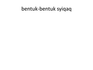 bentuk-bentuk syiqaq
 