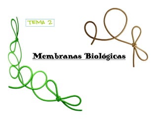 TEMA 2




 Membranas Biológicas
 