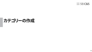 19
カテゴリーの作成
 