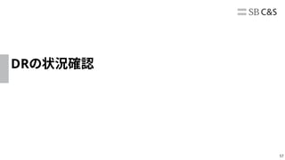 57
DRの状況確認
 