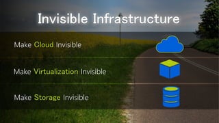 42
Make Cloud Invisible
Make Virtualization Invisible
Make Storage Invisible
 