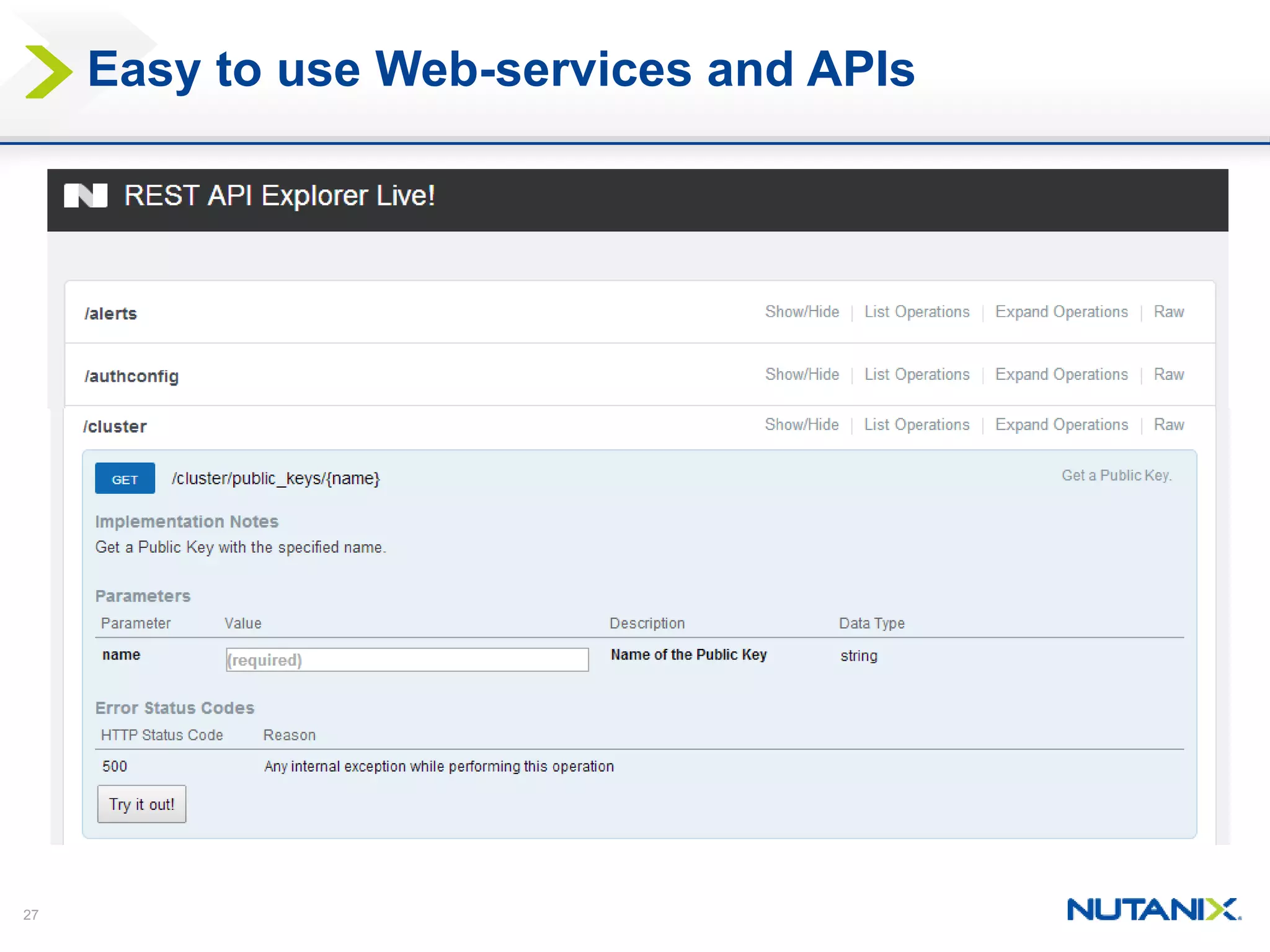 27
Easy to use Web-services and APIs
 