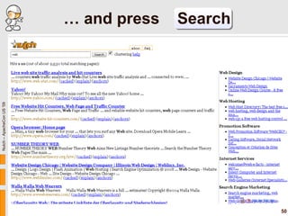 Nutch – ApacheCon US '09



                                … and press
                                Search




50
 