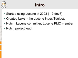 Nutch as a Web data mining platform