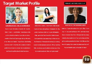 Target Market Profile PRIMARY: MOTHERS AGES 25-49
10
 