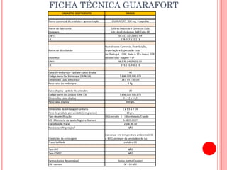FICHA TÉCNICA GUARAFORT 