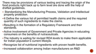 Define Draftfed Nutraceuticals regulations latest journal presentation mmm(1) | PPTX