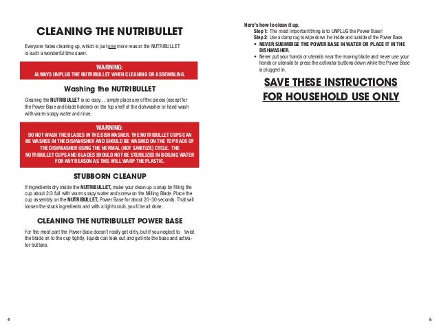 Nutri Bullet Manual