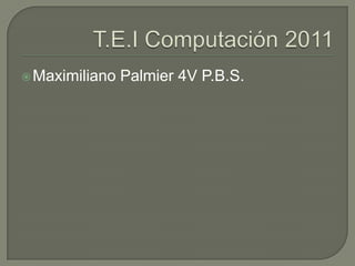  Maximiliano   Palmier 4V P.B.S.
 