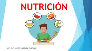 NUTRICIÓN
LIC. ENF. YANET VASQUEZ CASTILLO
 