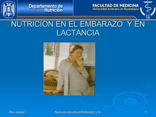NUTRICIÓN EN EL EMBARAZO  Y EN LACTANCIA 