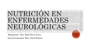 Exponente: Dra. Ruth De la Cruz
Asesor/evaluador: Dra. Noris Solano
 