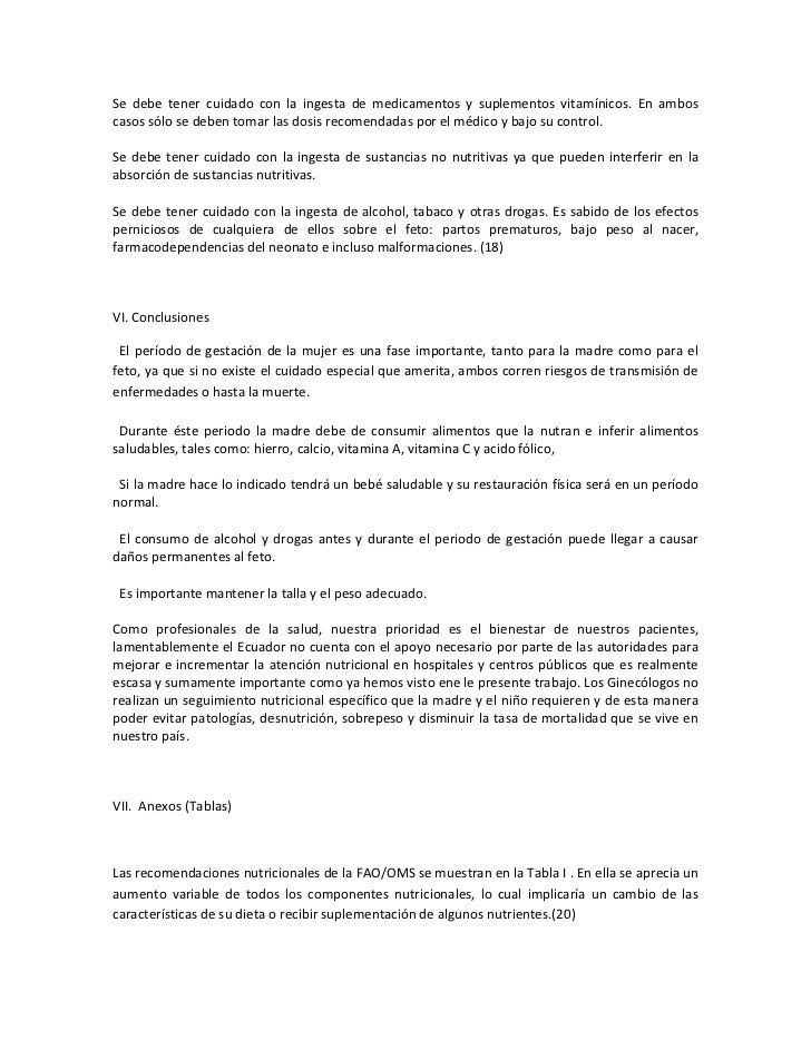 Nutrición Y Embarazo