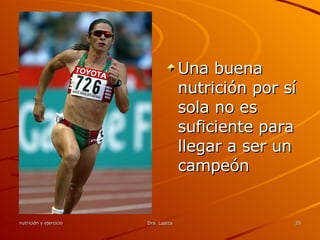 Una buena nutrición por sí sola no es suficiente para llegar a ser un campeón 