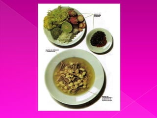 Verduras y frutas + cereales y tubérculos.Pero estos platillos necesitan complementarse con alimentos del grupo que falta.