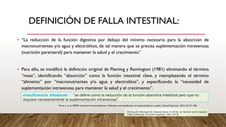 Fall Intestinal NUTRICIÓN EN FALLA INTESTINAL medicina | PDF