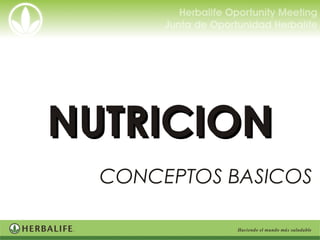 NUTRICIONNUTRICION
CONCEPTOS BASICOS
 