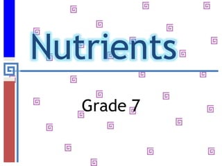 Nutrients
Grade 7
 