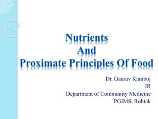 Dr. Gaurav Kamboj
JR
Department of Community Medicine
PGIMS, Rohtak
 