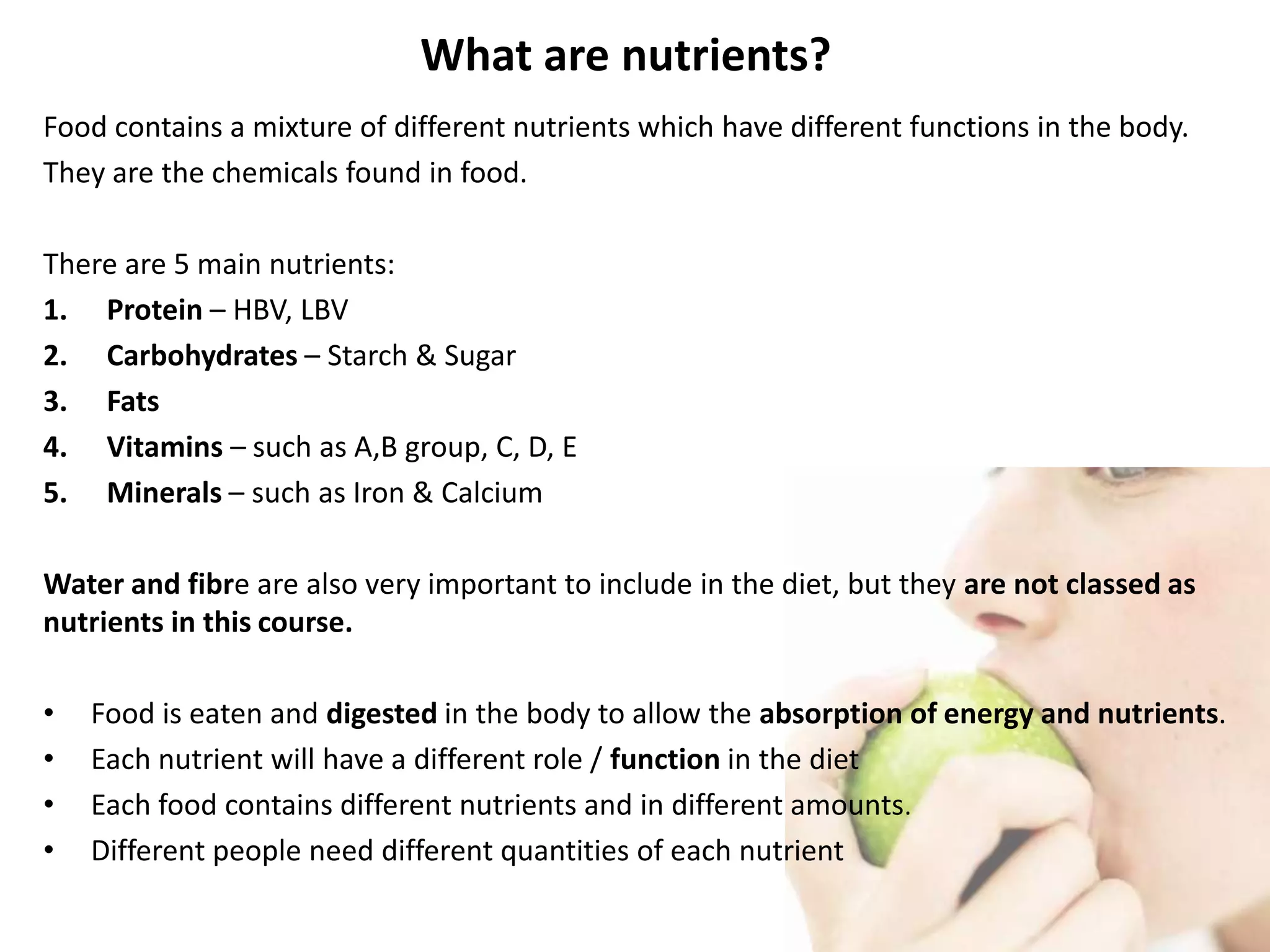 Nutrients - the basics | PPTX