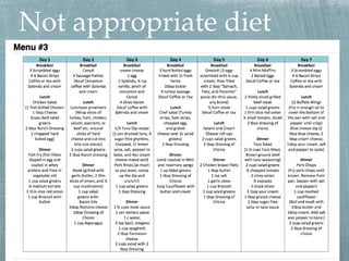 Not appropriate diet 