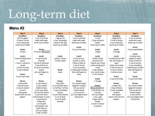 Long-term diet 
