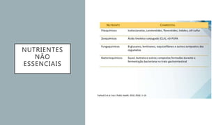 NUTRIENTES
NÃO
ESSENCIAIS
 