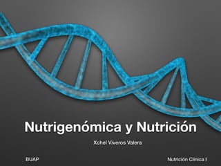 Nutrigenómica y Nutrición
Xchel Viveros Valera
BUAP Nutrición Clínica I
 