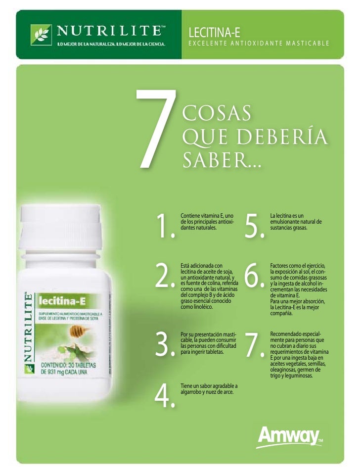 Lecitina de amway para adelgazar