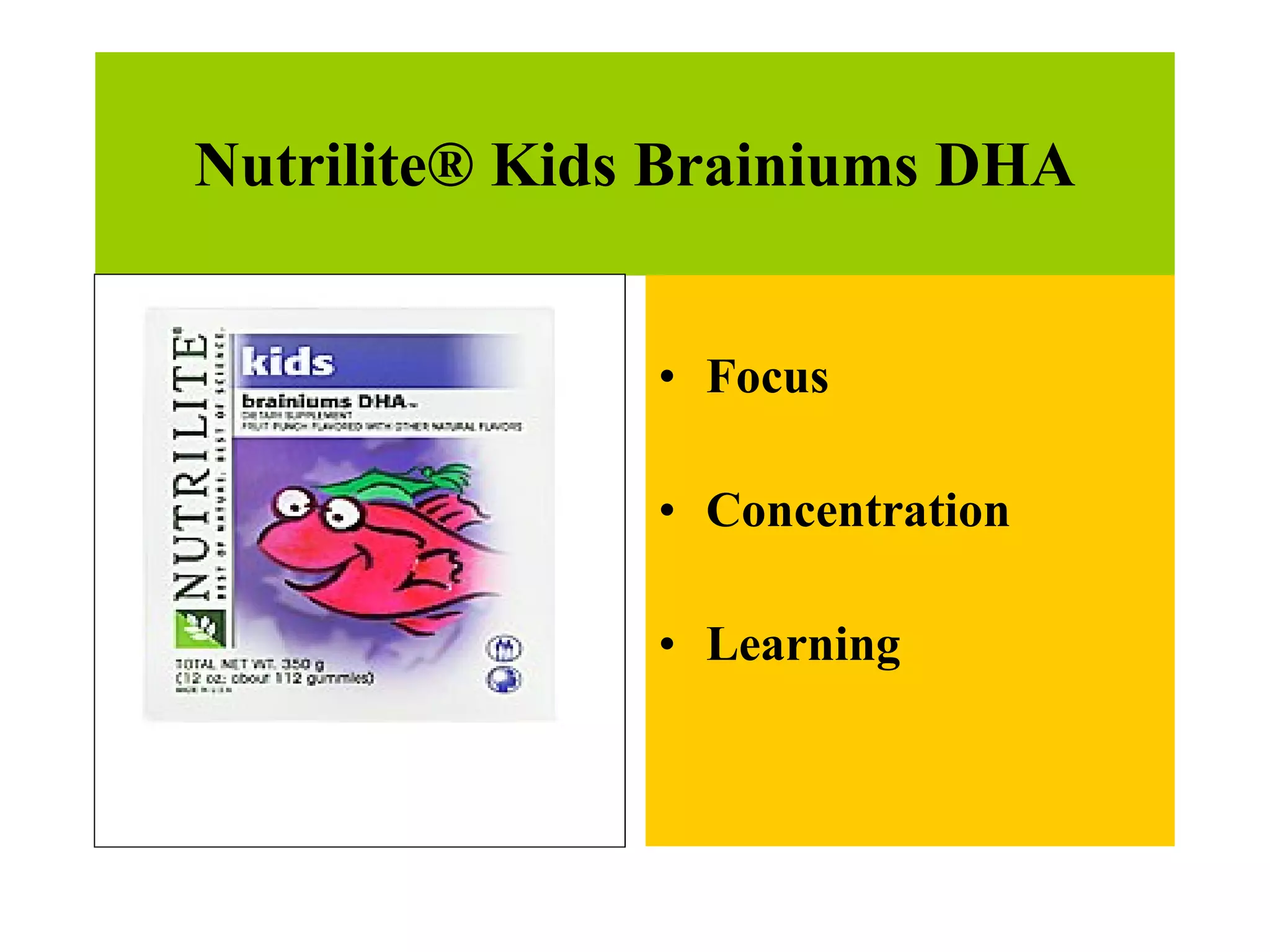 Nutrilite® Kids Brainiums DHA Focus  Concentration Learning  
