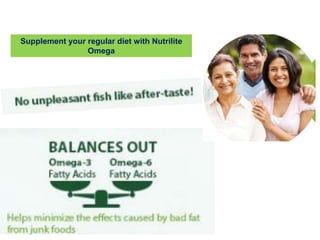 Supplement your regular diet with Nutrilite
Omega
 