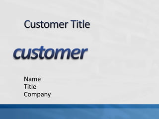 Name
Title
Company
 