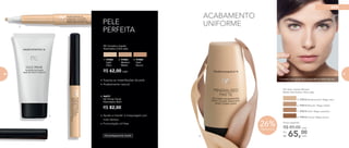 2.
ACABAMENTO
UNIFORME
NC Base Líquida Mineral
Matte Nutrimetics 30ml cada
5. 97012 Butterscotch | Bege claro
6. 97013 Biscotti | Bege médio
7. 97014 Chai | Bege castanho
8. 97015 Cocoa | Bege escuro
65,00Por
R$
Preço sugerido:
R$ 89,00 cada
cada
A modelo está usando Base Líquida Mineral Matte Biscotti.
26%Desconto
PELE
PERFEITA
• Ajuda a manter a maquiagem por
mais tempo
• Formulação oil-free
Dermatologicamente testado
• Suaviza as imperfeições da pele
• Acabamento natural
R$ 62,00 cada
NC Corretivo Líquido
Nutrimetics 2,5ml cada
1. 97002
Light
Claro
2. 97003
Medium
Médio
3. 97004
Dark
Escuro
4. 96977
NC Primer Facial
Nutrimetics 50ml
R$ 82,00
4.
5.
86 87
pele
86 87
 