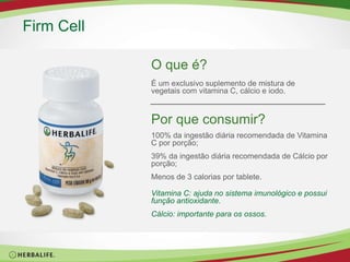 O que é?É um suplemento de vitaminas e minerais em tabletes.Multivitaminas & MineraisDicaSua falta ou excesso são prejudiciais ao organismo.Por que consumir?Oferece 23 vitaminas e minerais em quantidades adequadas ao organismo;Não contém calorias.Vitaminas: São compostos orgânicos essenciais ao organismo que devem ser obtidos através da alimentação e cuja falta ou excesso pode ser prejudicial ao organismo.Minerais: São compostos inorgânicos essenciais ao organismo que devem ser obtidos através da alimentação e cuja falta ou excesso pode ser prejudicial ao organismo.
